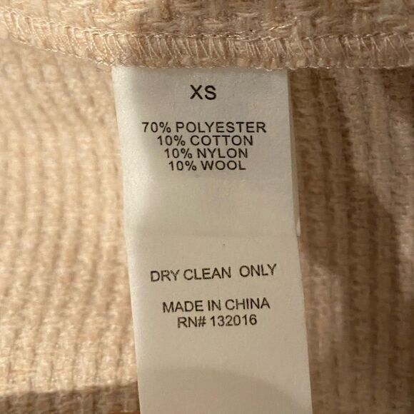 NYDJ Blush Pink Tweed Double Breasted Blazer Size XS - Picture 6 of 7